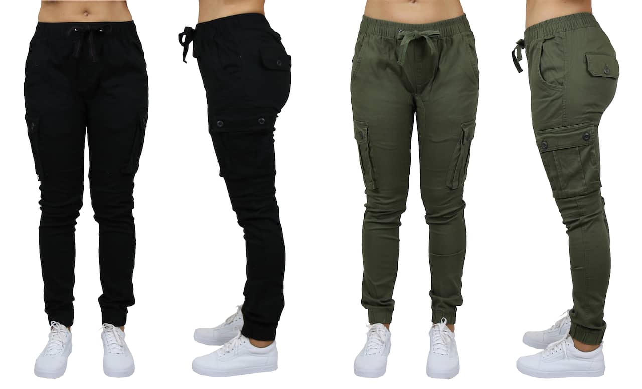 Stretch twill cargo jogger trousers